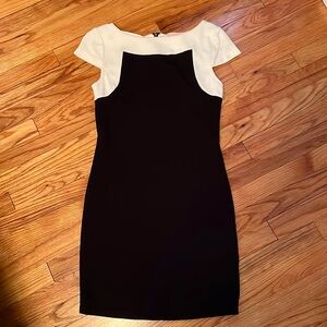 Philosophy Black with creme cap sleeves dress